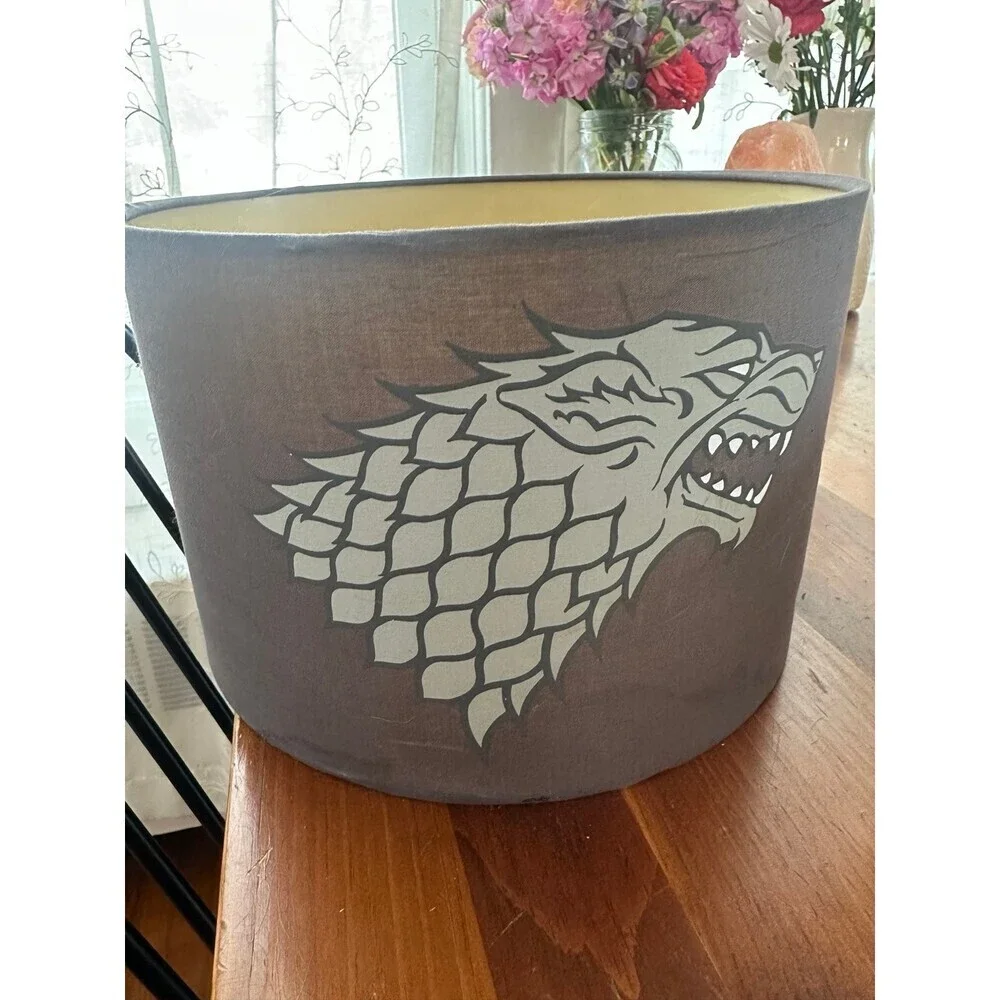 Game of Thrones “Winter is Coming” House Stark Lampshade - Gray - 12” Diameter